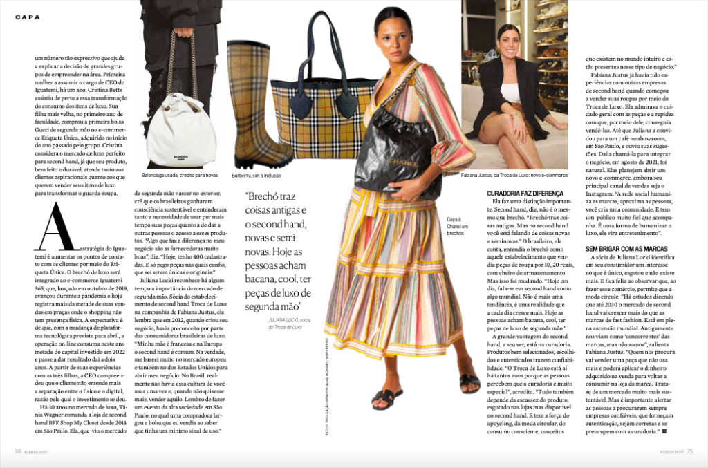 ROBB REPORT – Secondhand: o luxo de segunda mão vira moda e o mercado internacional cresce na era da economia circular com a entrada das próprias marcas de luxo. Algumas já começaram a vender peças usadas em suas lojas